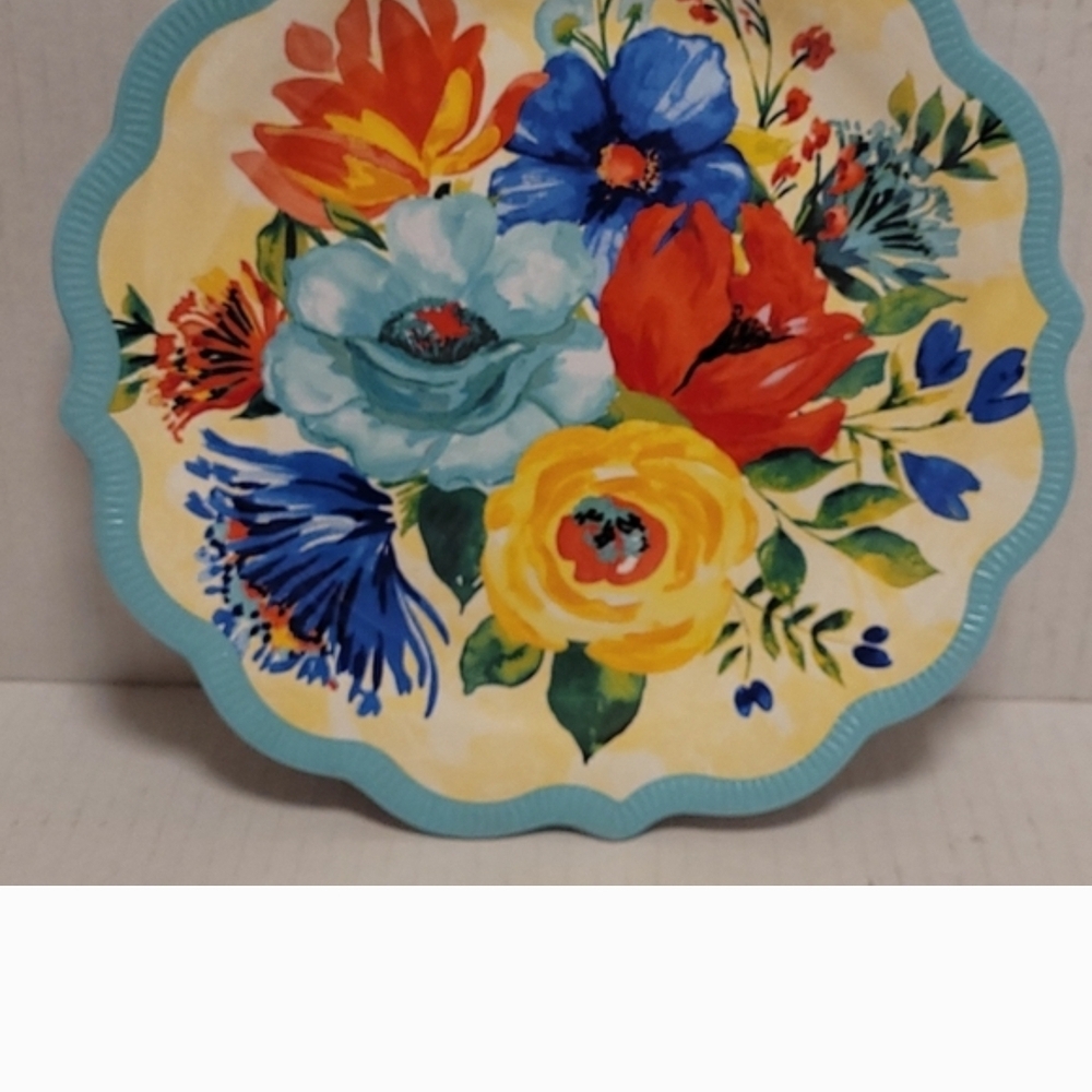 Pioneer Woman Floral Scalloped Edge Plates Set/2 - Picture 2 of 9